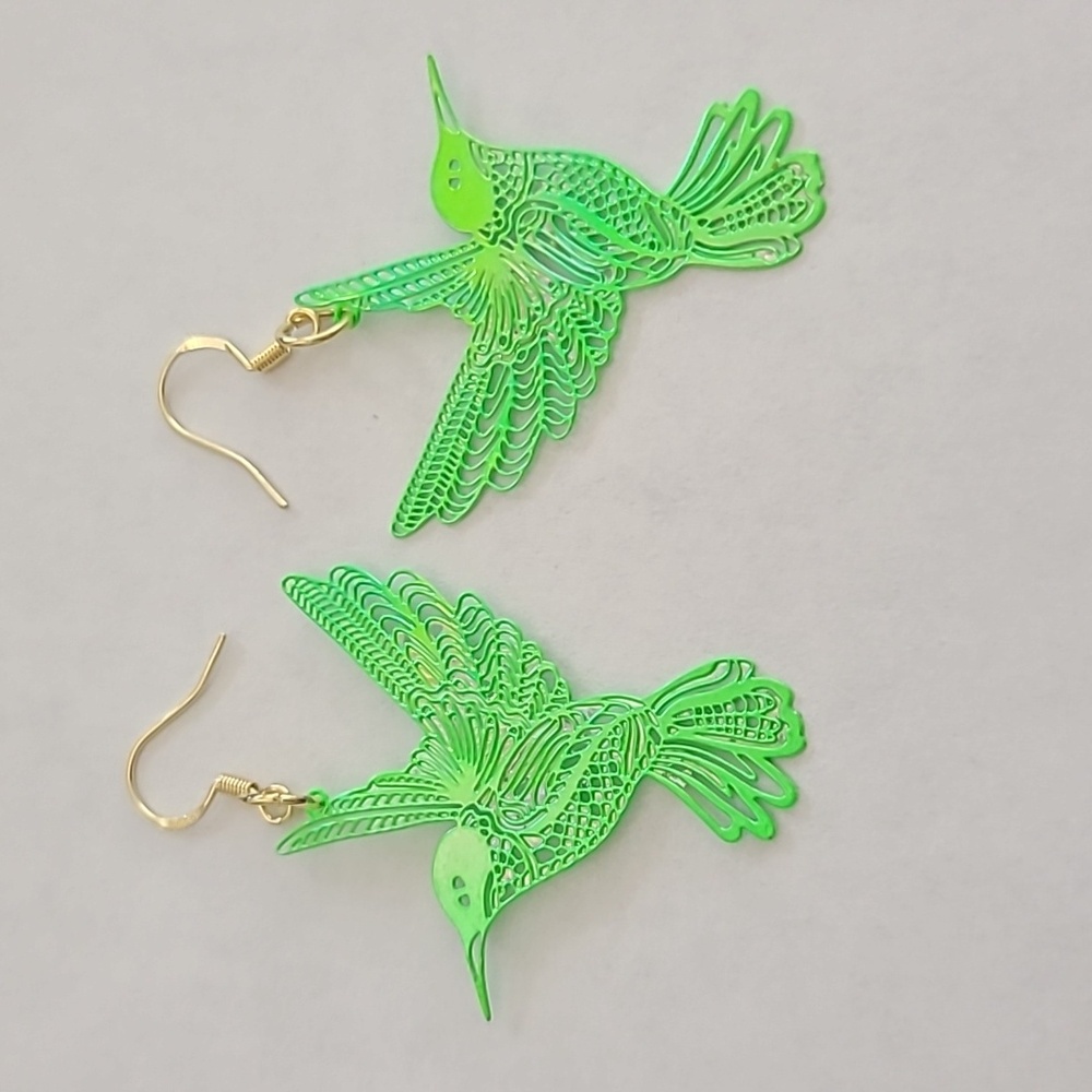 Hand Crafted Hummingbird Earrings